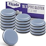 Filzada® 16x Teflongleiter Selbstklebend -Ø 30 mm (rund) - Profi...