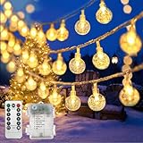 Led Lichterkette Außen Innen Weihnachtsbaum -12.5M 80 Led Lichterkette mit Batterie...