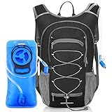 SAMIT Trinkrucksack mit 2L Trinkblase, Rucksack mit Trinksystem für Herren und Damen...