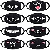 AOZUO 8 Stück Süße Katzen Gesichtsmasken, Kawaii Mundschutz Maske Mundmasken Aus...