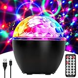 ENONEO LED Discokugel 16 Farben 360° Musik Activated Discokugel LED Disco Party...