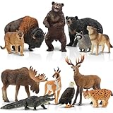 TOYMANY 12 Stück Tiere-Figuren Set Wald Spielfiguren...