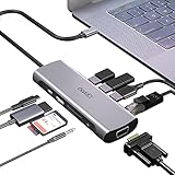 Opro9 10-in-1 USB C Dockingstation, Laptop Dockingstation Dual 4K HDMI / 1080P VGA Adapter...