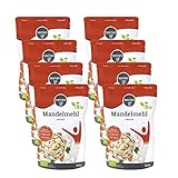 borchers 8x Bio Premium Mandelmehl | 8x 200g | Teilentölt, zum Kochen, Backen und für...