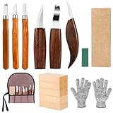 20 Teiliges Schnitzmesser Set Holz Schnitzwerkzeug für Holz Schnitzset Wood...