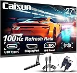 Caixun 27 Zoll 100Hz IPS Gaming Monitor, USB Tpye-C FHD Monitor mit eingebautem...