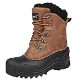 riemot Wasserdicht Schneestiefel Damen Herren,Warme Winterstiefel,Outdoor Wanderschuhe...