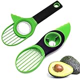 2 Pack Avocadoschneider, 3-in-1 Avocado Slicer Schneider mit Komfort-Griff, BPA...