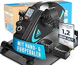 FREITHAL - Pedaltrainer mit Anti-Rutsch-Matte & beleuchtetem Display - Leiser...