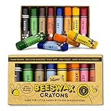 Hieno 100% Pure Beeswax Crayons - Natural Crayon Box Safe for Kids and Toddlers...