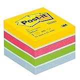 Post-it Mini Würfel, Ultrafarben, 51 x 51 mm, 400 Blatt - Selbstklebende Notizzettel für...