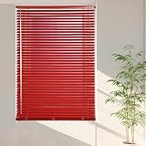 TZYYAO Rote Metall Venezianische Jalousette 25mm,Alu Jalousie Für Fenster,45cm 60cm 90cm...