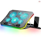 TopMate C12 Kühler RGB Gaming Notebook Kühlpads für Schreibtisch und Schoß,...