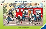 Ravensburger Kinderpuzzle - 06321 Mein Feuerwehrauto - Rahmenpuzzle für Kinder ab 3...