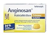 tetesept Anginosan Halstabletten Zitrone - zuckerfrei – Halsschmerztabletten gegen akute...