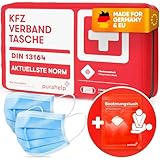 PURAHELP KFZ Verbandstasche nach aktueller Norm 2024 DIN 13164 (StVO konform) -...