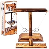 Ring Toss® Game | Geschicklichkeitsspiel aus Holz | Premium Qualität | Hängende...