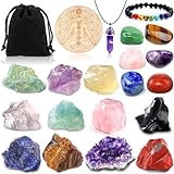 Purpledi Chakra-Stein-Set, Kristalle Heilsteine Set, 21PCS Chakra Steine Set, Edelsteine...