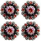 4 Conchos Strass Pferd Sattel Western Red Berry CO517