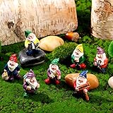 Jetec 7 Stücke Gartenzwerge Zwerg Harz Statuen Miniatur Feen Garten Mini Statue...