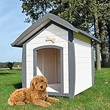 wetterfeste Hundehütte Bella - aus massivem Holz - perfekt für draußen - mit...