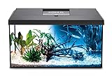 Aquael Aquarium Set Leddy LED komplett inkl. Abdeckung, Filter, Heizer, Day & Night LED...