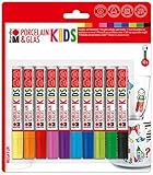 Marabu 0125000000084 - Porcelain & Glas Painter Kids, Set Mega Fun mit 10 Farben,...