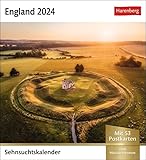 England Sehnsuchtskalender 2024. Fernweh in einem Foto-Kalender zum Aufstellen....