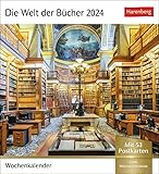 Die Welt der Bücher Postkartenkalender 2024. Von den schönsten Bibliotheken...