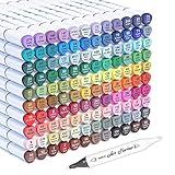 Shuttle Art 120 bunte Alkohol Marker, doppelseitiges Alkohol Marker Stifte Set...