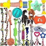 MULEVIP Hundespielzeug 20 Pcs Hundespielzeug Set,Hundeseile, Interaktives Pet Rope...