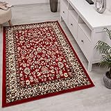 Orient Teppich rot beige grau schwarz klassisch dicht gewebt mit Ornament und...