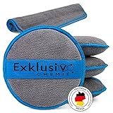 Exklusiv Chemie® 4X Handpolierschwamm Auto + Mikrofasertuch Q1 GSM 380 |...