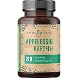 Apfelessig Kapseln Hochdosiert –210 Kapseln – Apple Cider Vinegar – 1000mg...