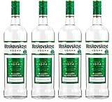 4 Flaschen Moskovskaya Vodka 1,0L 38% Vol. + Space Riegel von Onlineshop Bormann