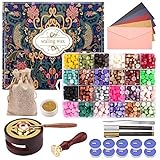 CHUHUAYUAN Siegelwachs-Set mit Geschenkbox, 24 Farben und 624 Stück...