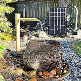 Japanischer Garten Solar Bambus Wasserbrunnen Kit - Perfekte Außenfunktion mit Pumpe, 6W...