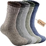 Annsuki Thermosocken Herren,5Paar Dicke Wintersocken Warme Socken,Flauschige...