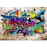 Runa Art Fototapete Graffiti Streetart Modern Vlies Wohnzimmer Schlafzimmer -...