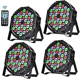 4 Stück LED Par Strahler 36 LED Bühnenlicht Discolicht Partylicht DJ Licht RGB DMX512...