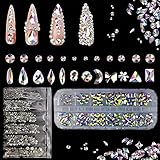 1848 Stücke strasssteine Set Glitzersteine Strasssteine Nägel Flache Selbstklebend Multi...