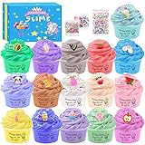 Schleim Kinder Putty Spielzeug Geschenke, 16 Stück Fluffy Slime Set, Butter...