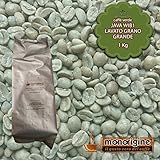 Grüner Kaffeebohnen Java WIB 1 gewaschenes großes Korn - 1 kg - Monorigine Arabica...