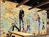 Tapeten 3D Anime ONE PIECE Comic Restaurant Restaurant Studio Farbe fototapeten...