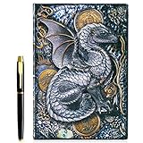 3D Fly Dragon Vintage Tagebuch+Stift Set,A5 Notizbuch Liniert,Personal Organizer...