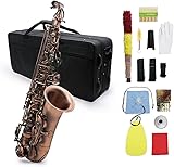 Btuty Eb E-Flat Altsaxophon Rot Bronze Saxophon Abalone Schlüssel Schnitzerei...