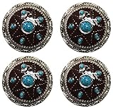 Concho 4 Conchos Strass Pferd Sattel Western Trense türkis Co59