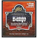 GHS Professional - PF160 - Banjo String Set, 5-String, Loop End, Phosphor...