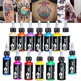 14 Stück Tattoo-Tinte UMIKAkitchen 14-Farben-Kit 1 Unze 30 ml/Flasche...