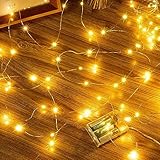 Ollny 10m Lichterkette Batterie 100 LED, Weihnachtsbeleuchtung innen DIY deko,...